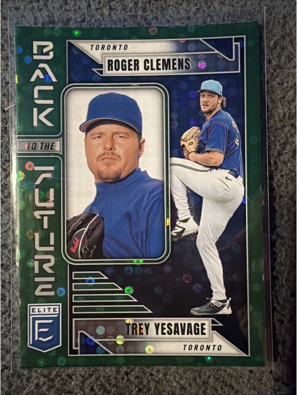 2026 Panini Elite Roger Clemens & Trey Yesavage Back To The Future#9 Green Disco
